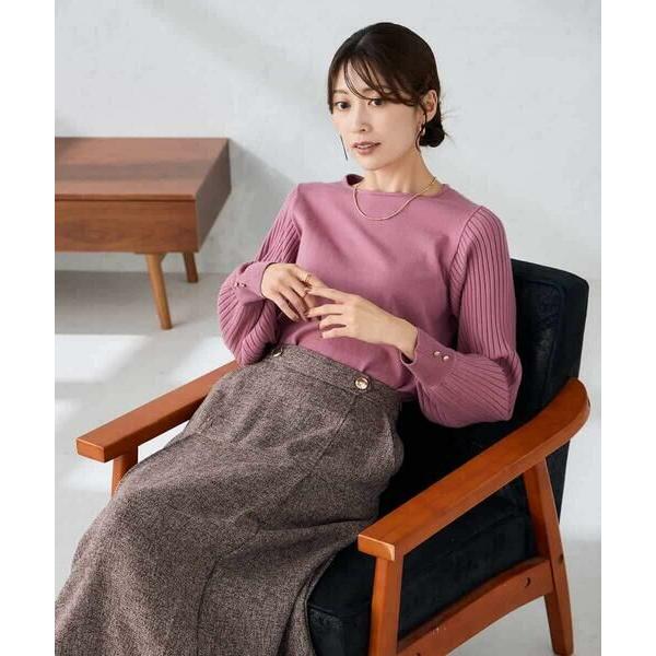 a.v.v / アー・ヴェ・ヴェ プリーツスリーブニット