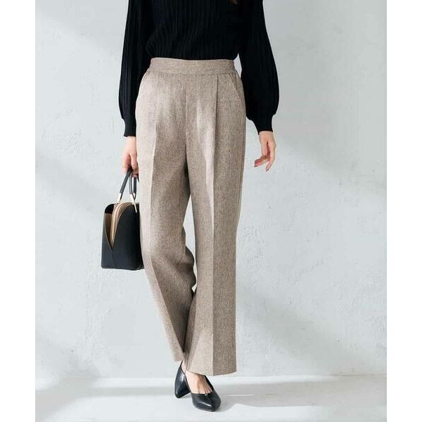 a.v.v / アー・ヴェ・ヴェ 【マシンウォッシャブル】ツイード調ストレートパンツ