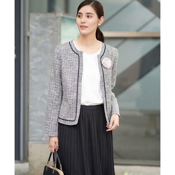 a.v.v / アー・ヴェ・ヴェ ストレッチツイードノーカラージャケット