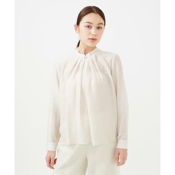 Sybilla / シビラ 【PURE】バンドカラータックブラウス