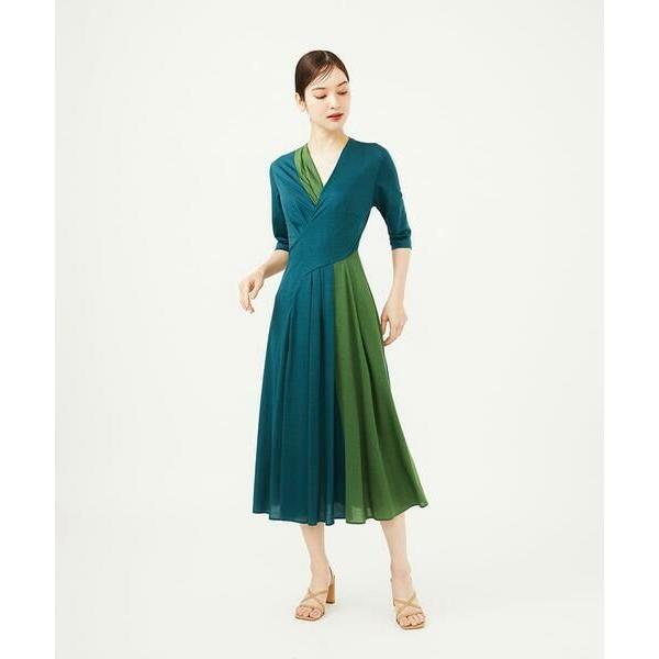 Sybilla / シビラ アシンメトリーバイカラードレス