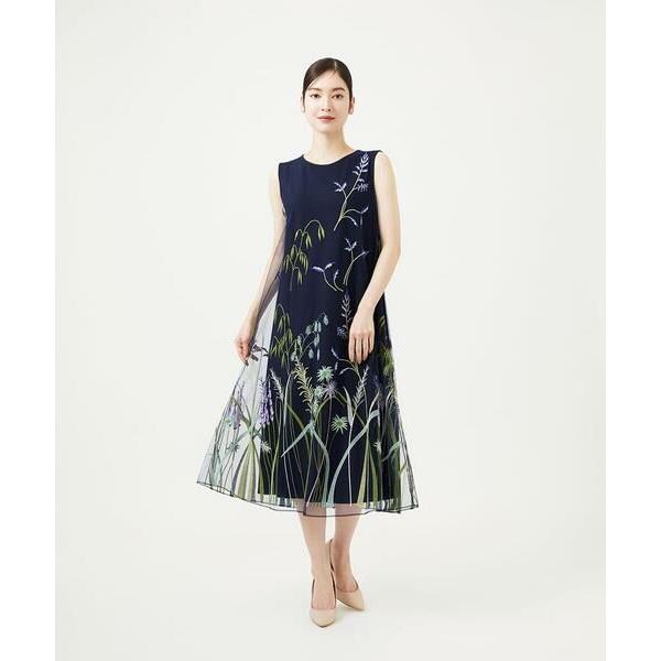 Sybilla / シビラ リーフ刺繍チュールドレス