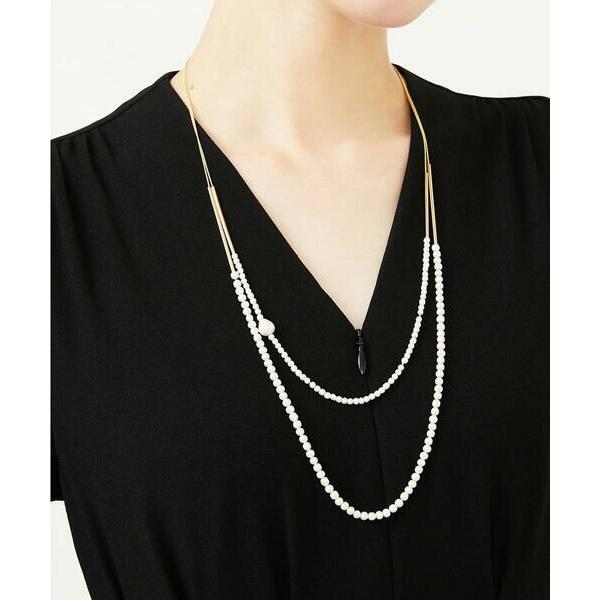 Sybilla / シビラ アジャスター付き2連パールネックレス