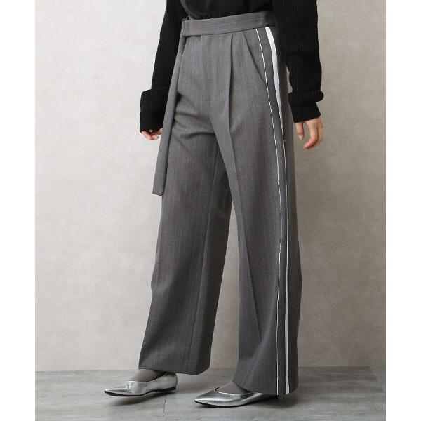VERSEAU / ヴェルソー サイドラインベルテッドストレートパンツ（ストライプ）