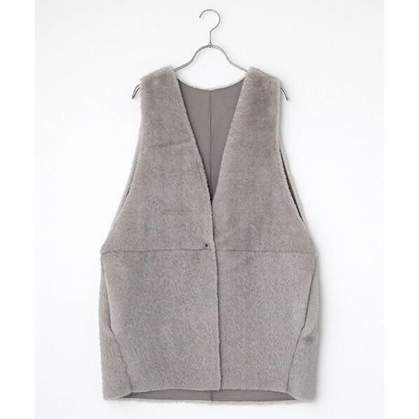 VERSEAU / ヴェルソー エコラクーンファーショートジレ