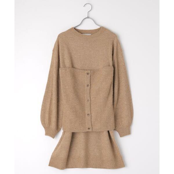 VERSEAU / ヴェルソー ビスチェ付き アルパカニットワンピース