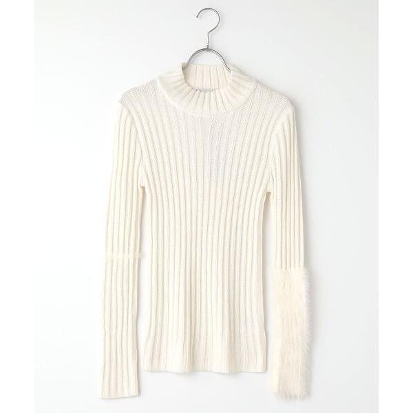 VERSEAU / ヴェルソー アシンメトリーコンビスリーブニット