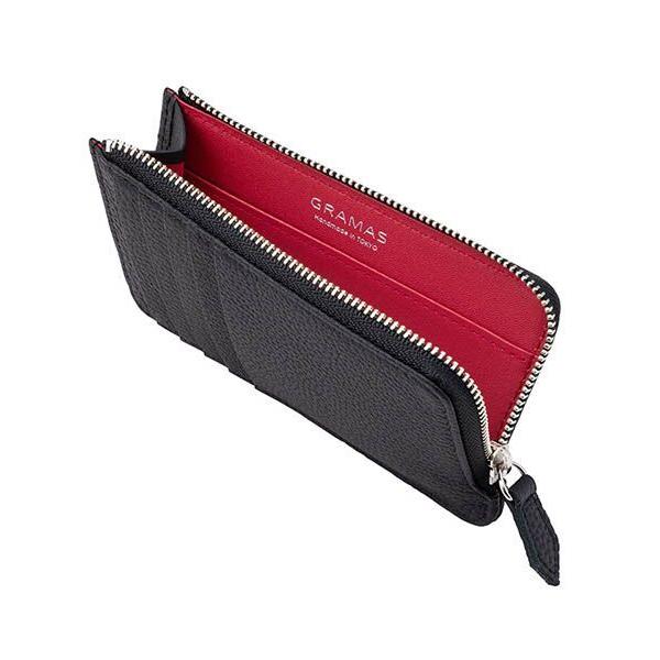 GRAMAS / グラマス German Shrunken-calf Flat Zip Wallet