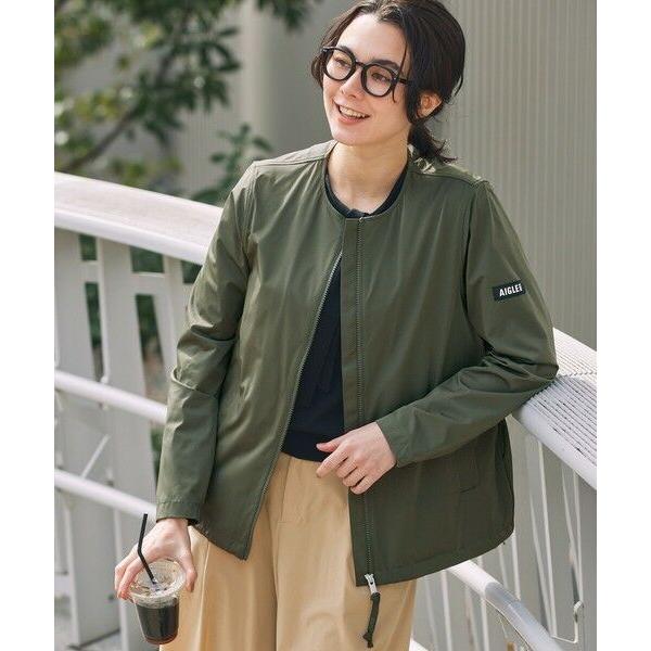 AIGLE / エーグル UVカット 撥水 ストレッチノーカラージャケット RP
