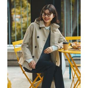 AIGLE / エーグル GORE-TEX ゴアテックス 防水 防風 透湿 フーデッド ショートトレンチコート フード取り外し可