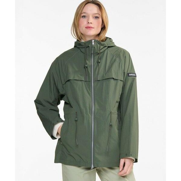 AIGLE / エーグル 軽量 撥水 UVカット パッカブル ライトウェイトフーデッドナイロンジャケ...