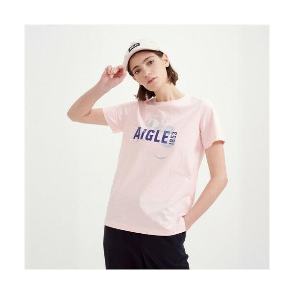 AIGLE / エーグル オーガニックコットン 吸水速乾 ショートスリーブグラフィックロゴTシャツ