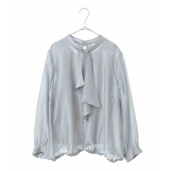 HIROKO BIS GRANDE / ヒロコビス グランデ 【大きいサイズ】ボウタイ風ギャザーヘム...