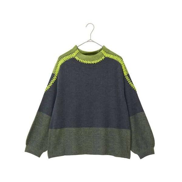 HIROKO BIS GRANDE / ヒロコビス グランデ 【大きいサイズ】プレーティング刺繍ニッ...