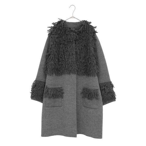 HIROKO BIS GRANDE / ヒロコビス グランデ 【大きいサイズ】フリンジニットコート