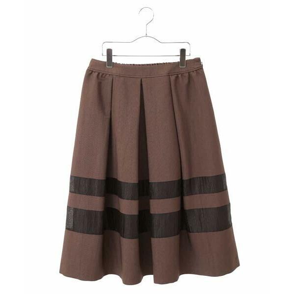 HIROKO BIS GRANDE / ヒロコビス グランデ 【大きいサイズ】異素材ボーダーデザイン...