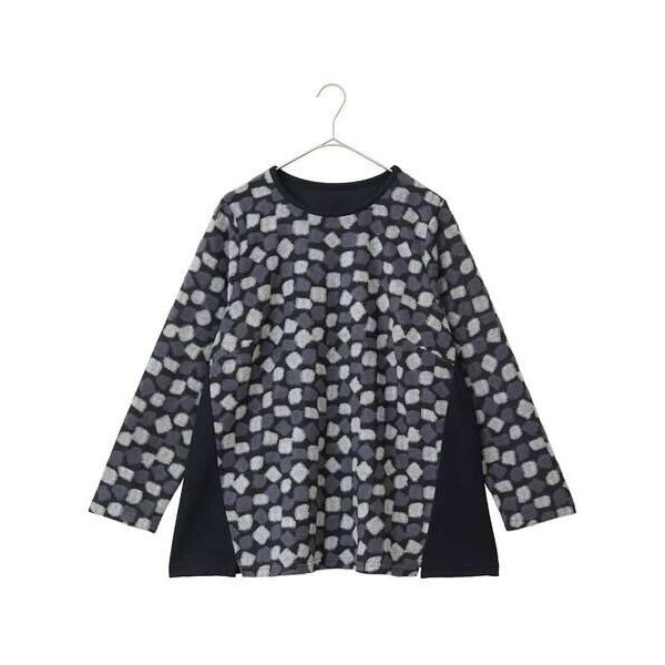 HIROKO BIS GRANDE / ヒロコビス グランデ 【大きいサイズ】起毛ブロック切り替えデ...