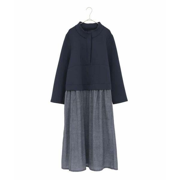 HIROKO BIS GRANDE / ヒロコビス グランデ 【大きいサイズ】異素材MIXジャージー...