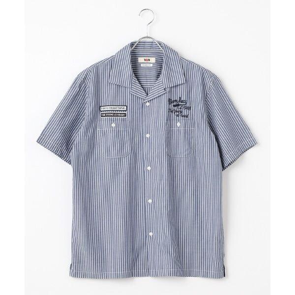 VAN / ヴァン オープンカラーシャツ＜ストライプ＞＜リラックスフィット＞