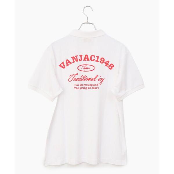 VAN / ヴァン ドライ鹿の子ポロシャツ＜バックプリント＞