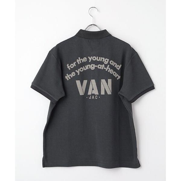 VAN / ヴァン バックロゴポロシャツ＜抜染プリント＞＜ダブルフェイス＞