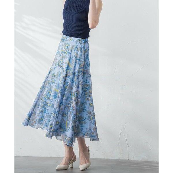 DE CLASSE LAUTREAMONT / デュクラス ロートレアモン 楊柳プリントフレアスカー...