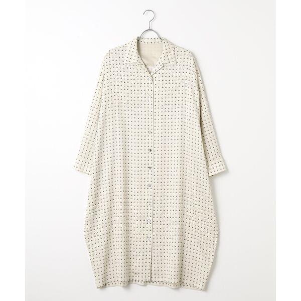 L'EQUIPE / レキップ リングドットプリントシャツワンピース