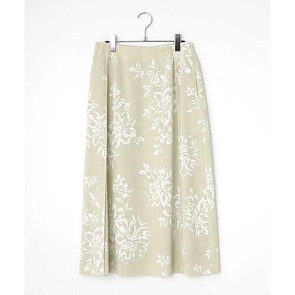 L'EQUIPE / レキップ フラワー顔料プリントスカート