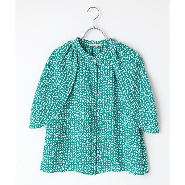 MOGA / モガ ストーンジオメトリックptバンドカラーブラウス