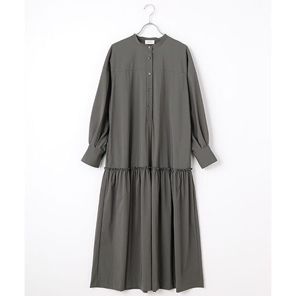 MOGA / モガ ナイロンタフタストレッチタックギャザーワンピース