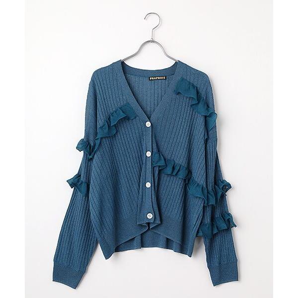 FRAPBOIS / フラボア シアーフリル カーディガン