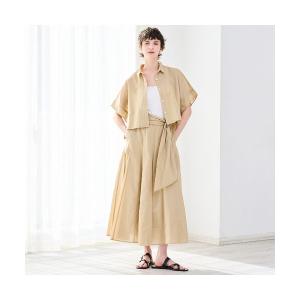 R-ISM / リズム 【セットアップ対応・洗える・S/M/Lサイズ】サッシュベルト付きタックスカート