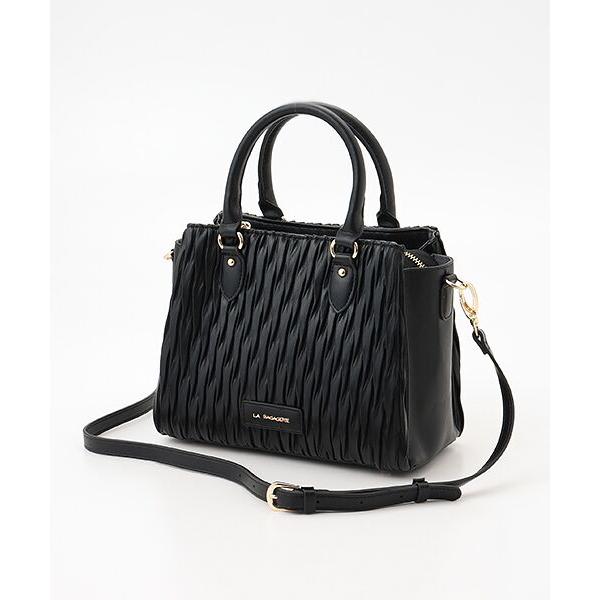 LA BAGAGERIE / ラ バガジェリー ランダムプリーツ2WAYハンドバッグ