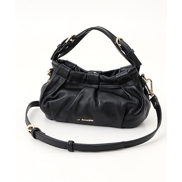 LA BAGAGERIE / ラ バガジェリー シープレザー　ギャザーミニマムバッグ
