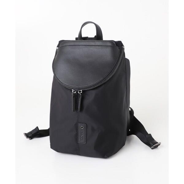 Y'SACCS / イザック 【CORDURA×リサイクルレザー】ラウンドフラップミニリュック