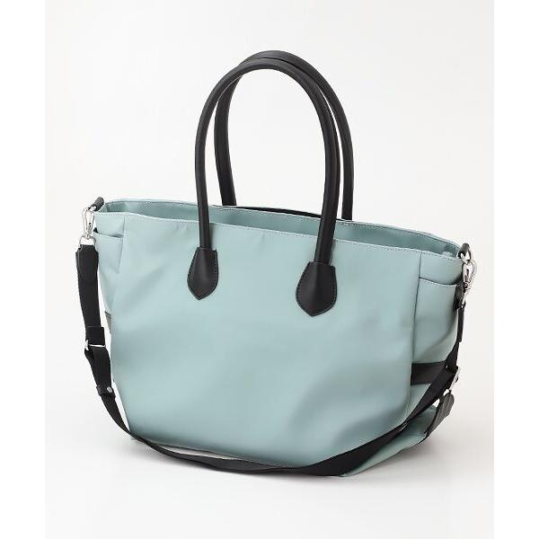 Y'SACCS / イザック ナイロン×リサイクルレザー　ホック2WAYトート　Mサイズ