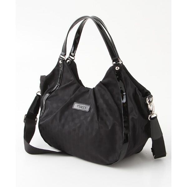 Y'SACCS / イザック ドット柄ジャガードエナメルアクセント2wayトート