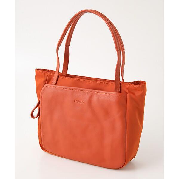 Y&apos;SACCS / イザック 【テレビドラマ衣装提供商品】ナイロン×レザー　スクエアトートバッグ S...