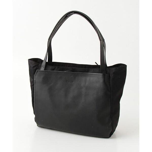 Y'SACCS / イザック ナイロン×レザー　スクエアトートバッグ Mサイズ