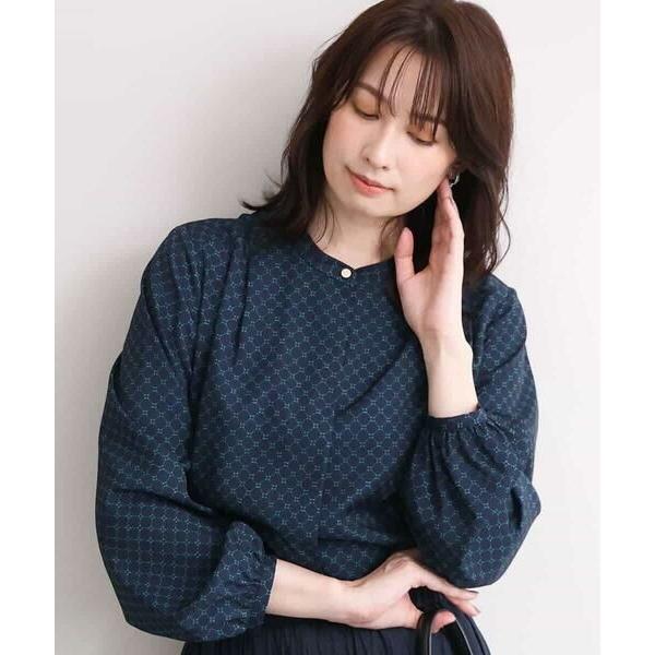 OFUON / オフオン 幾何柄プリントブラウス/洗える/WEB限定サイズあり/セットアップ可