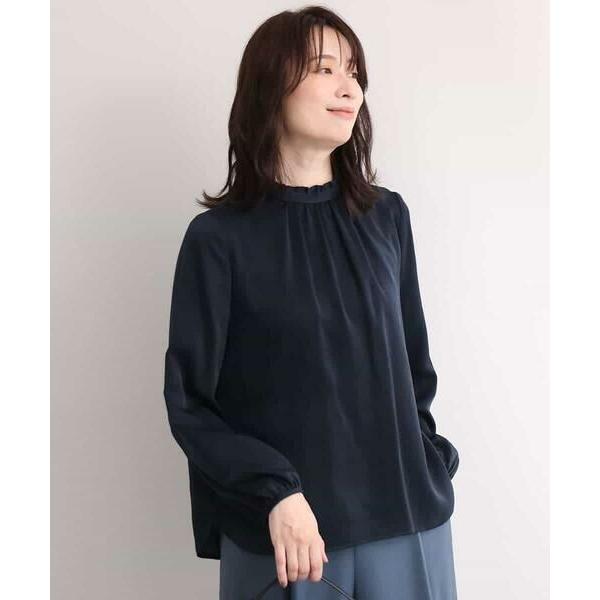 OFUON / オフオン 2wayスエードライクブラウス/洗濯機で洗える/WEB限定サイズあり