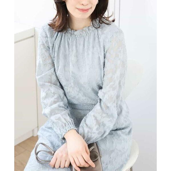 OFUON / オフオン カットジャガードブラウス/洗える/WEB限定サイズあり