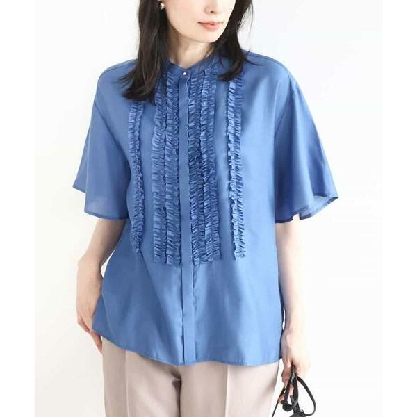 OFUON / オフオン フロントフリルディティールブラウス/洗える/WEB限定