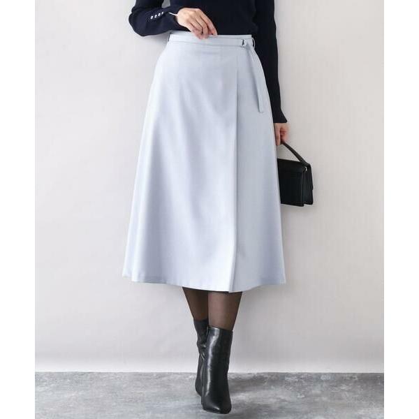 OFUON / オフオン ラップ風フレアースカート/洗える/WEB限定サイズあり