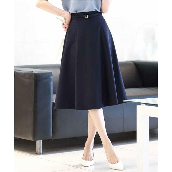 OFUON / オフオン ベーシックストレッチフレアースカート/洗える