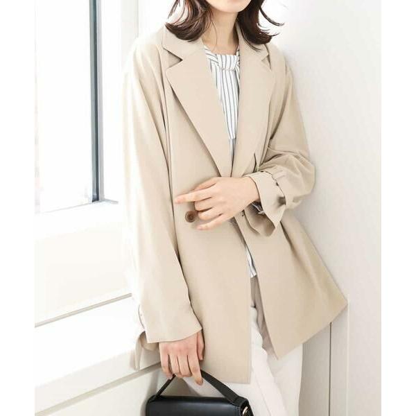 OFUON / オフオン ショート丈ツイルトレンチコート/洗える/WEB限定サイズあり