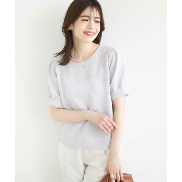 OFUON / オフオン ふくれシャーリングパフスリーブトップス/洗える