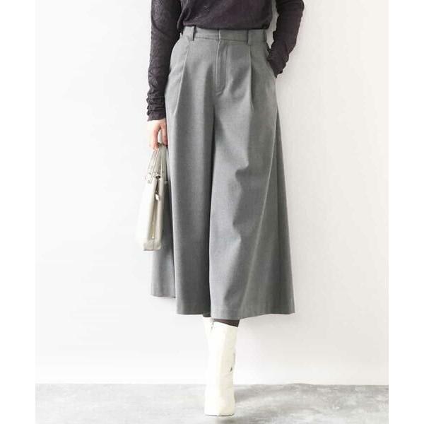 OFUON / オフオン TRソフトストレッチ裏起毛ガウチョパンツ/洗える