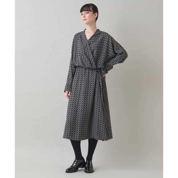 HIROKO KOSHINO / ヒロココシノ バックジョーゼットカシュクールワンピース/日本製