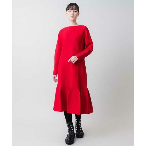 HIROKO KOSHINO / ヒロココシノ デザインヘムニットワンピース /日本製